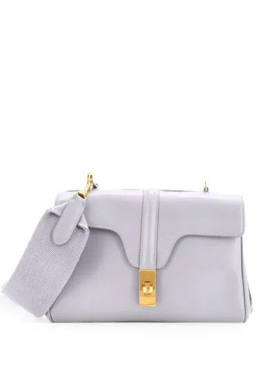 Pre-owned Celine Soft 16 Bag Smooth Calfskin Teen Shoulder Bag In Purple