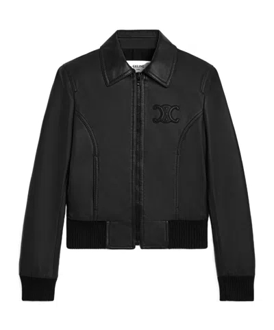 Celine Soft Lambskin Jacket In Black