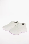 Celine Soft Leather Delivery Sneakers With Platform Sole In White