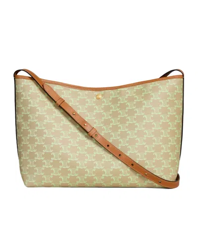 Celine Soft Shopper Bag In Triomphe Canvas And Calfskin