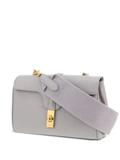 Pre-owned Celine Soft Teen Shoulder Bag In Gray