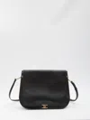 Celine Soft Triomphe Shoulder Bag In Black