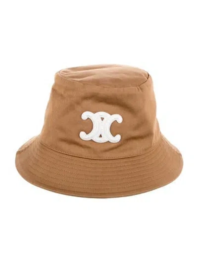 Pre-owned Celine Solid Bucket Hat In Neutrals