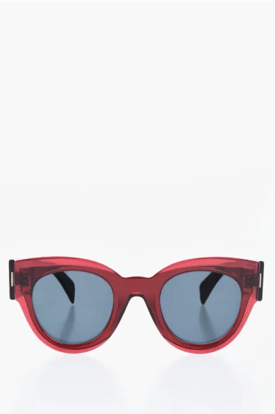 Celine Solid Color Cat-eye Sunglasses In Red
