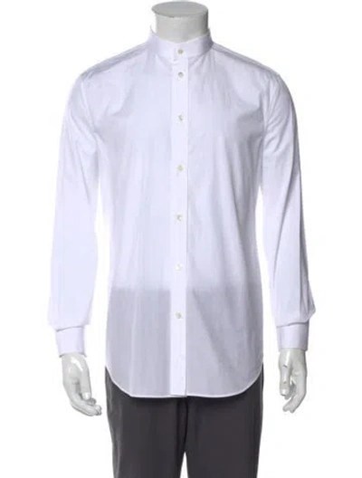 Pre-owned Celine Sorbonne Long Sleeve Cowl Neck Polo Shirt W/ Tags In White