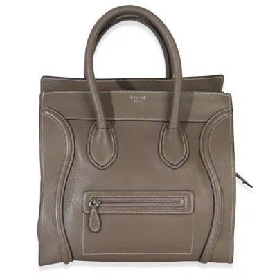 Pre-owned Celine Souris Drummed Calfskin Mini Luggage Tote