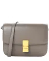 Celine Souris Vache Liegee Leather Medium Classic Box Flap Bag (authentic Pre-  Loved) In Gray