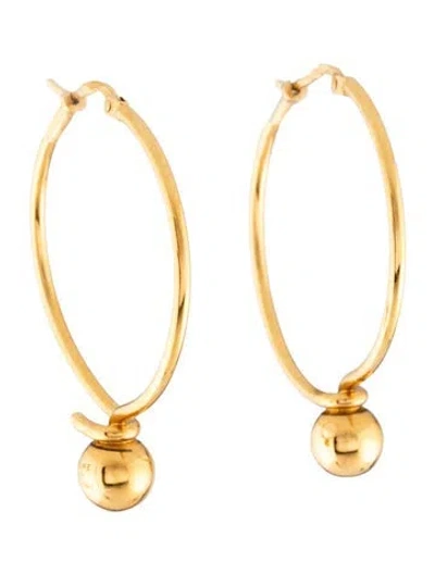 Pre-owned Celine Sphere Hoop Earrings In Multicolor