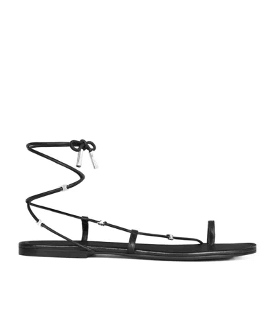 Celine Spiral Sandal In Lambskin In Black