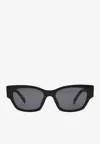 Celine Womens Black Cl40197u Cat-eye Acetate Frame Sunglasses In Gray