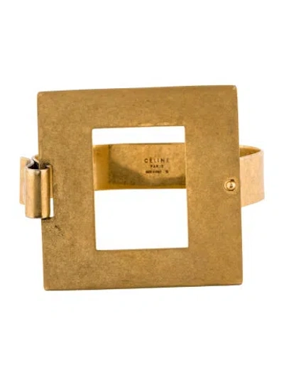 Pre-owned Celine Square Cuff Bracelet, 5.5" In Multi