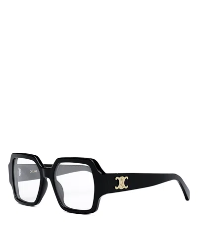 Celine Square Eyeglasses, 52mm In Black