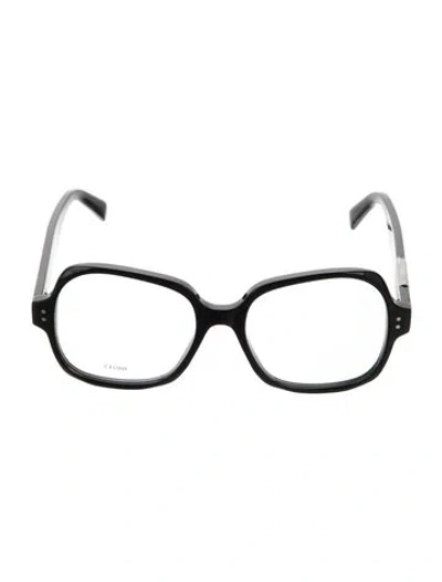 Pre-owned Celine Square Eyeglasses In Black