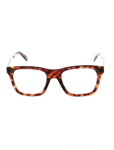 Pre-owned Celine Square Eyeglasses In Brown