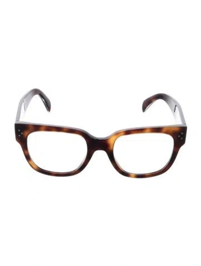 Pre-owned Celine Square Eyeglasses In Brown