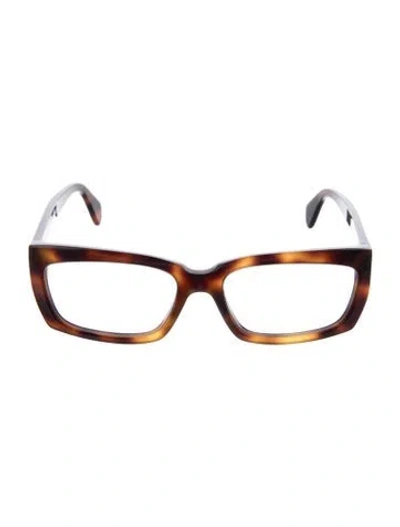 Pre-owned Celine Square Eyeglasses In Brown/orange