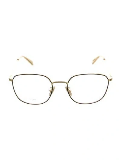 Pre-owned Celine Square Eyeglasses In Gold