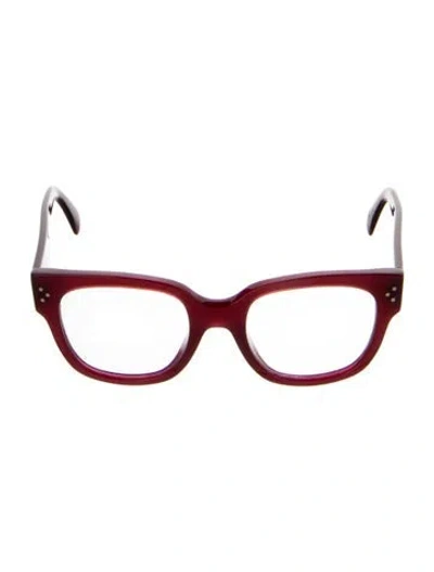 Pre-owned Celine Square Eyeglasses In Red