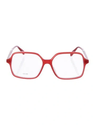 Pre-owned Celine Square Eyeglasses In Red