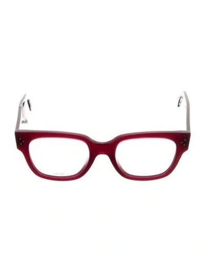 Pre-owned Celine Square Eyeglasses In Red