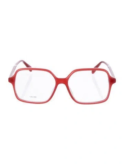 Pre-owned Celine Square Eyeglasses In Red