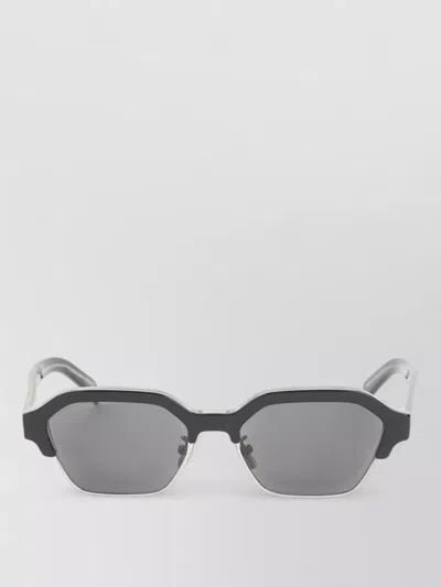 Celine Square Frame 63 Sunglasses Metal Acetate In Black