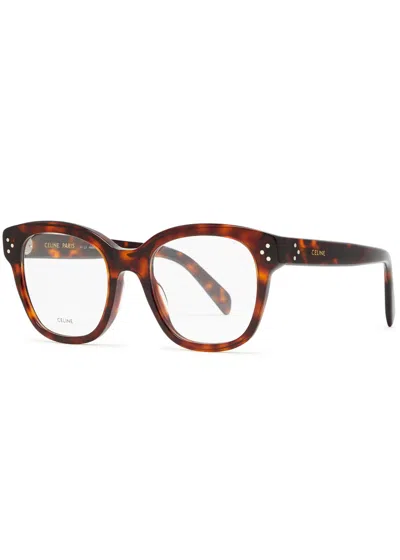 Celine Square-frame Optical Glasses In Brown