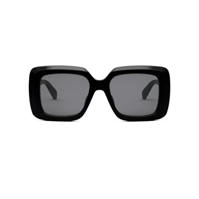 Celine Square Frame Sunglasses In 01a