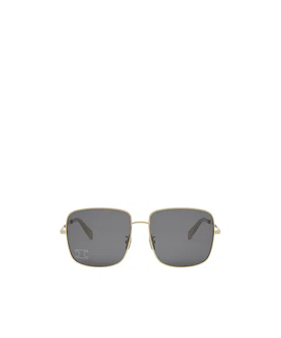 Celine Square Frame Sunglasses In Oro/grigio