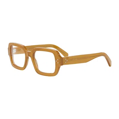 Celine Square Full Rim Eyeglasses In Brown