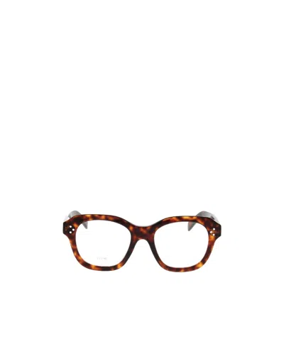 Celine Square Glasses In Brown