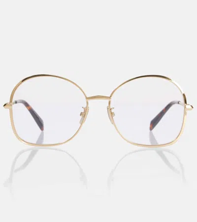 Celine Square Glasses In Gold
