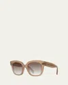 Celine Square Gradient Acetate Sunglasses In Beige