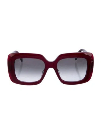 Pre-owned Celine Square Gradient Sunglasses In Burgundy
