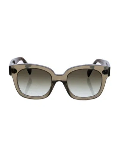 Pre-owned Celine Square Gradient Sunglasses In Green