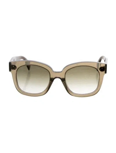 Pre-owned Celine Square Gradient Sunglasses In Green