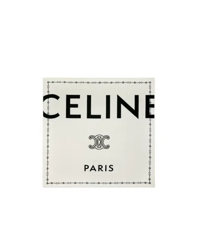 Celine Square In Silk Twill In White