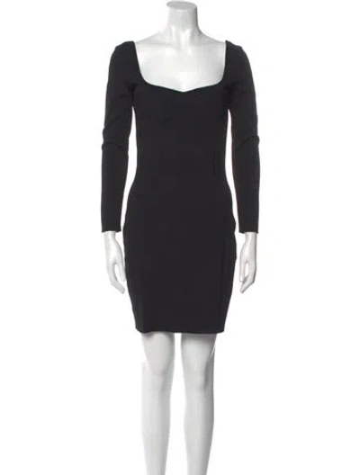 Pre-owned Celine Square Neckline Mini Dress In Black