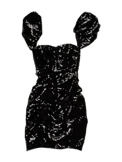 Pre-owned Celine Square Neckline Mini Dress In Black