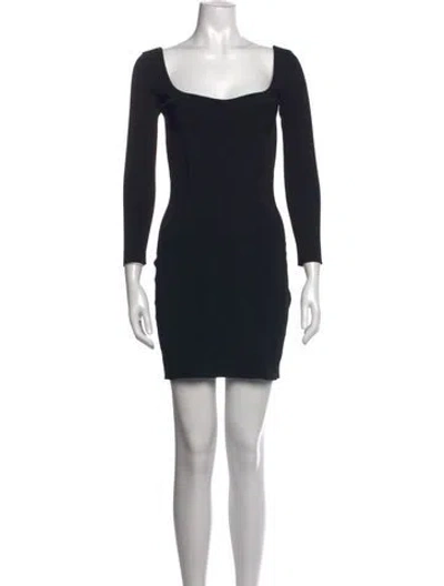 Pre-owned Celine Square Neckline Mini Dress In Black
