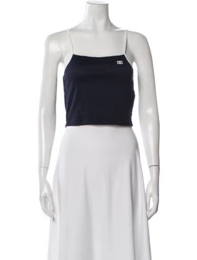 Pre-owned Celine Square Neckline Sleeveless Crop Top In Black