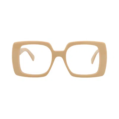 Pre-owned Celine Square Optical Glasses 'beige/transparent' | Tan | Women's Size Onesize