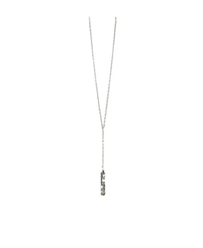 Celine Square Pendant Necklace In Gray