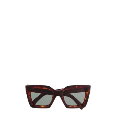 Celine Square S130 Sunglasses In Acetate In Brown