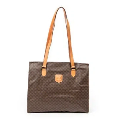 Pre-owned Celine Square Shopping Tote In Brown