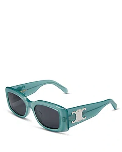 Celine Square Sunglasses, 53mm In Green