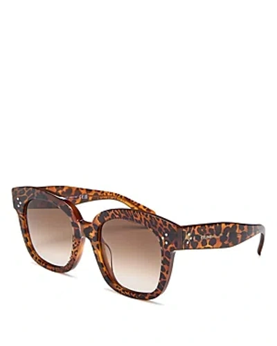 Celine Square Sunglasses, 54mm In Brown