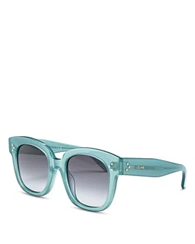 Celine Square Sunglasses, 54mm In Green