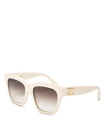 Celine Square Sunglasses, 55mm In Neutral