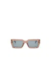 Celine Beveled Acetate Rectangle Sunglasses In Brown